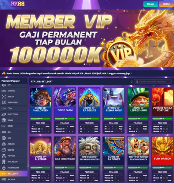 RK88 Slot Anti Rungkad Indonesia
